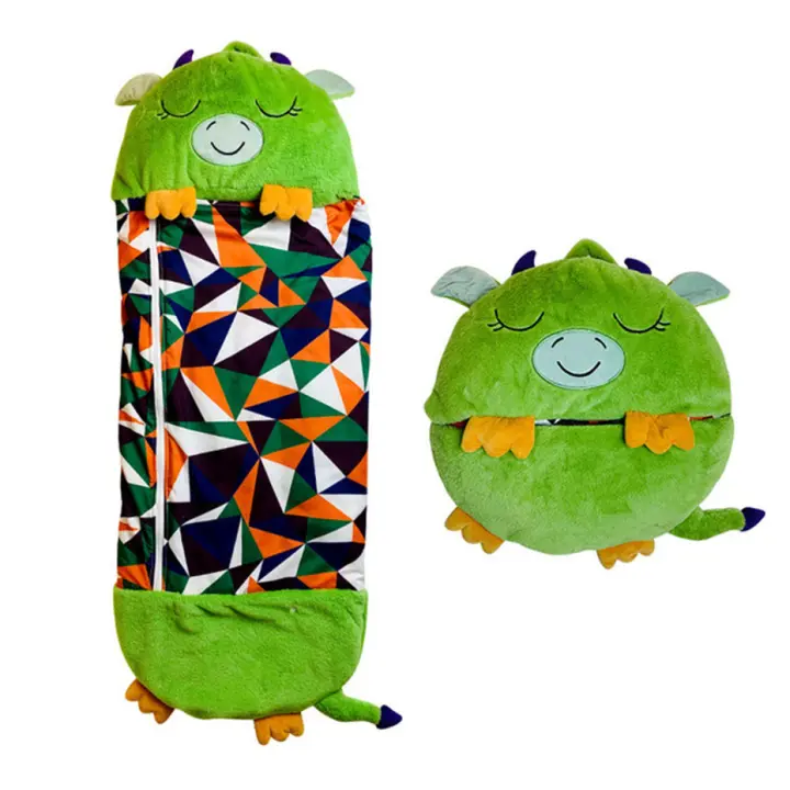 Saco de dormir de dibujos animados para niños y niñas, saco de dormir con almohada de felpa, cálido, Animal, regalo de Navidad - 1