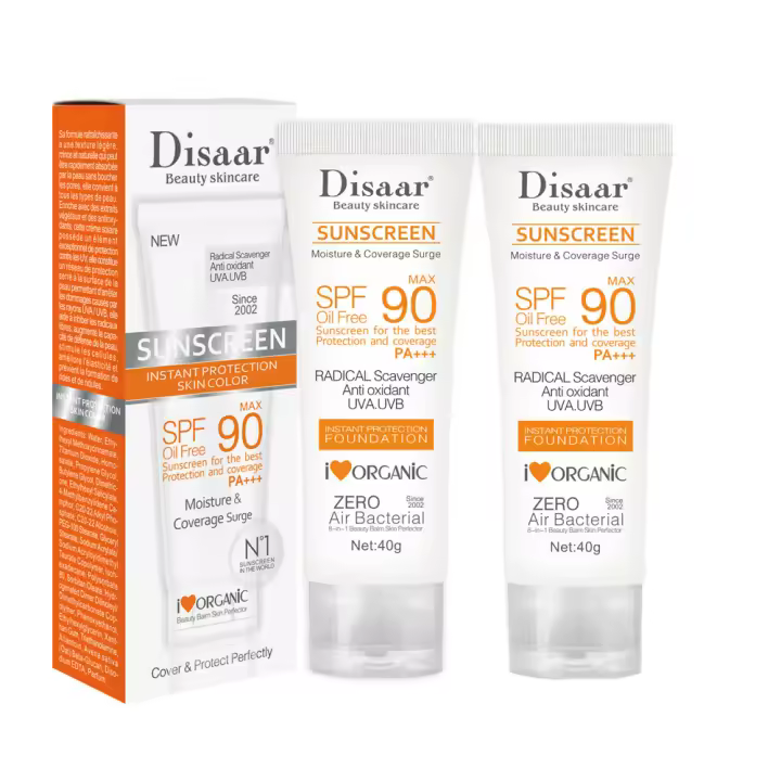 Protector solar para el cuerpo y la cara, crema solar blanqueadora para la piel SPF90, resistente al agua, para cara, cuerpo, brazos, muslos, crema protectora UV para exteriores, bloqueador solar para la playa - 1