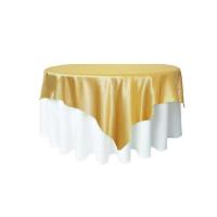 Mantel de Satén con Overlay Paño de Poliéster Lavable para Bodas, Fiestas y Banquetes 90x90“ - details 7