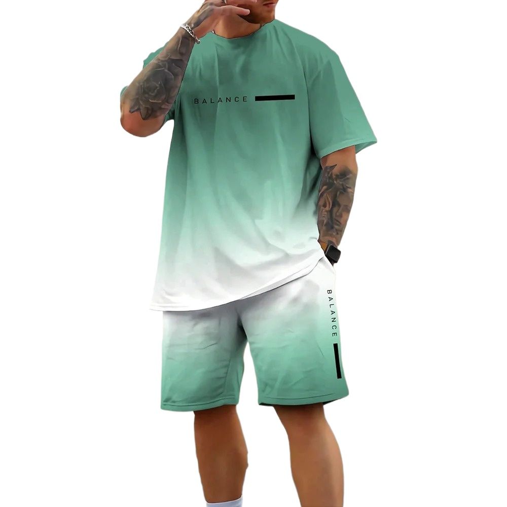 Conjunto casual de verano de gran tamaño Pantalones cortos de manga corta