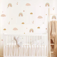 Pegatinas De Pared Boho Arcoíris Punk Dots Nubes Para Dormitorio De Niñas Decoración De Habitación Removible Arte Para Nursery - details 9