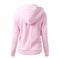 Sudadera con Capucha de Peluche para Mujer Ouwu Moda de Color Sólido, Ajuste Suelto, Estilo Tendencia 2024 - details 10