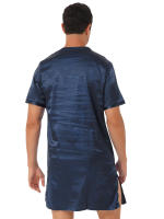 Camisón de satén para hombre y mujer, ropa de dormir de manga corta con cuello en V, ropa de dormir para el hogar, ropa de dormir con abertura lateral, albornoz para dormir - details 24