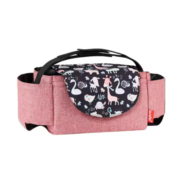 Bolsa organizadora multifuncional para cochecito, bolsa de mamá de gran capacidad, bolsa colgante para cochecito, portabotellas, bolsa de pañales, bolsa de almacenamiento para cochecito - 1