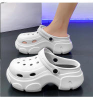 Zuecos de suela suave de EVA para mujer, plataforma antideslizante de playa con aumento de altura al aire libre de verano con punta cerrada - details 17