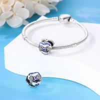 Encantos de Pulsera S925 Plata Esterlina con Esqueleto y Flor para Mujeres Joyería Fina de Cumpleaños Regalo de Diy con Cuentas de Zircono y Piedra Natural - details 5