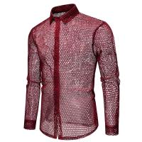 Camisa à manches longues évidée pour hommes, camisas de performance de personnalité, camisas de danse en boîte de nuit pour hommes, diseño de modo, nouveau - details 3