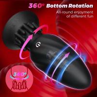 Vibrador con control remoto giratorio de 360°, tapón anal de silicona, masajeador de próstata, dilatador, juguetes sexuales para hombres. - details 2