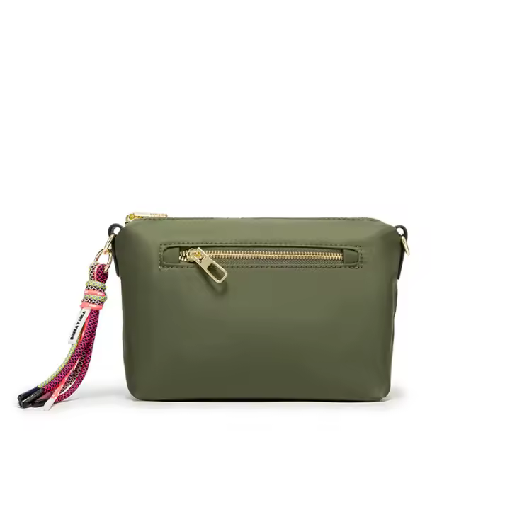 Bolso Con Cordón Para Mujer, Bandolera sencilla, Cremallera Dorada De Nailon - 1
