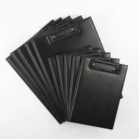 Portapapeles plegable A4 A5, color negro, con hebilla de Clip, carpeta de archivos para conferencias, almohadilla de escritura de cuero PU ultrasuave, suministros de oficina, 1 Uds. - details 1