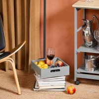 Carro de Almacenamiento Mueble Auxiliar Cocina Carrito de Servir con 3 Cajones 2 Estantes y 1 Bandeja Extraíble Negro - details 11