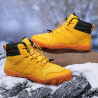 Nuevas botas de nieve de cinco dedos para hombre, zapatos individuales engrosados ​​de terciopelo descalzo, zapatos de algodón impermeables y antideslizantes, botas de ruibarbo para mujer - details 7