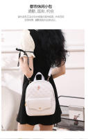 Bolso escolar pequeño para mujer, Mochila pequeña informal con rombos, bolso de hombro portátil, mochila decorativa rosa - details 8
