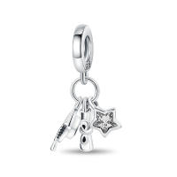 Gorro de Doctoral de Plata de Ley 925, cuentas colgantes de estrellas en rollo de mano compatibles con pulsera Original Pandora, cuentas de abalorios, regalo de joyería para mujer - details 0