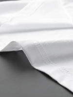 Primavera verano europeo y americano simple blanco manga corta suelta camiseta cuello redondo media manga poliéster versión ligera top - details 2