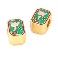 Pulseras de Brass Dorado Mate 4PCS Grande Agujero Abalorios para Hacer Joyas DIY - details 35