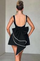 Vestido corto elegante con lazo de perlas y espalda descubierta para mujer, minivestidos bonitos de fiesta sin mangas, negro, blanco, rosa, elegante, noche de cumpleaños Y2K - details 21