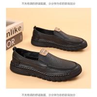 Nuevos zapatos informales de cabeza redonda para hombres, mocasines de cuero para hombres - details 23