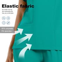 Ropa de trabajo de belleza para mujer, uniforme de enfermeras médicas, conjunto de bata quirúrgica, pantalones superiores de Spa, ropa de cuidador clínico, uniformes de enfermería, traje para correr - details 12