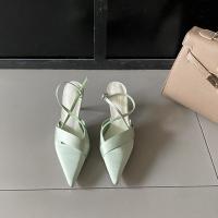 Zapatos de tacón alto plateados puntiagudos para mujer stiletto back zapatos individuales vacíos nuevos con falda bolsa cabeza sandalias zapatos de mujer - details 3