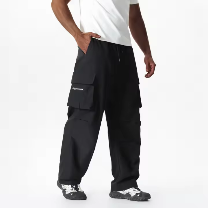 Pantalones de trabajo de marca de moda de verano para hombres, pantalones largos informales ajustados y sueltos de estilo coreano - 1