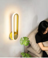 Lámpara Led de pared moderna para interior de dormitorio, luz de mesita de noche para el baño del hogar, candelabro de pared nórdico, color negro y dorado - details 0