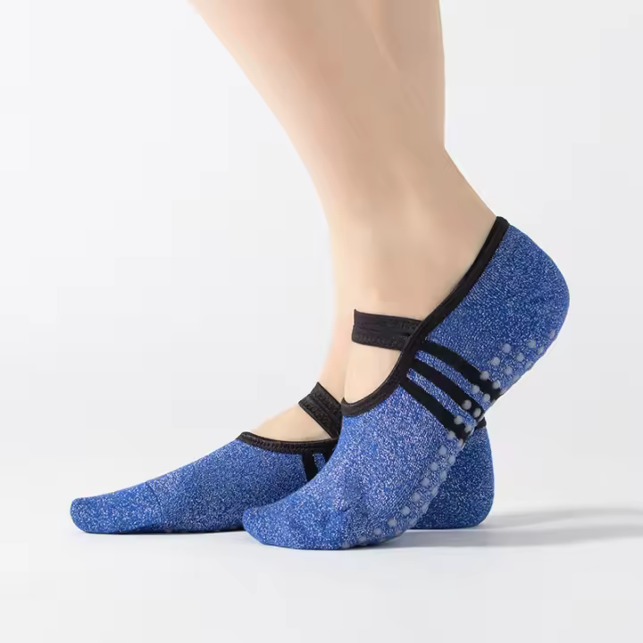 Calcetines deportivos de algodón antideslizantes para Yoga, Pilates, Ballet, baile, ciclismo - 1