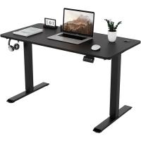 Mesa elevable, orificio pasante, escritorio de altura ajustable 71-119 cm negro - details 0