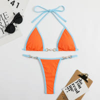 Nuevo traje de baño 2025: traje de baño bikini sexy de color sólido para mujer - details 7