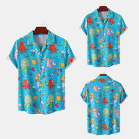 Camisa de manga corta para hombre, Camisa ajustada con estampado de flores fragmentadas, serie CS, primavera y verano, 2024 - details 12