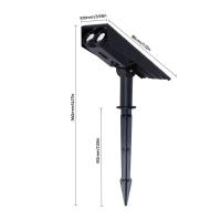 Nuevas luces solares para exteriores, foco Solar de 2LED, luz de paisaje alimentada por energía Solar impermeable para patio exterior, árbol de jardín - details 1