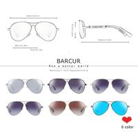 Gafas de sol de aleación polarizadas con gradiente para hombre y mujer, gafas de sol de piloto, gafas de sol con espejo - details 7