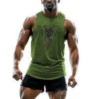 Chaleco deportivo con estampado de calavera para hombre, camiseta transpirable y cómoda de moda para gimnasio al aire libre, verano - details 28