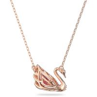 Collar de Cadena Chapado en oro rosa, collar with dije de Cristal CZ Plisado, Gift de joyería para Mujer - details 1