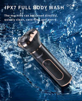 Kemei-Afeitadora eléctrica recargable para hombre, maquinilla de afeitar de uso en seco y húmedo, IPX7, impermeable, Mini máquina de afeitar para hombre, hoja afilada rotativa 3D, KM-1315 - details 7