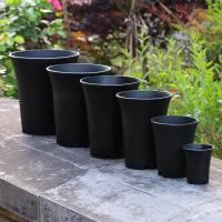 Maceta redonda negra para cultivo de plantas verdes profundas y gruesas, maceta para vivero de flores suculentas, decoración del hogar y jardín, 2/5/10 Uds. - details 1