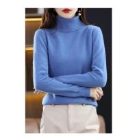Suéter de cachemira de lana de 100% para mujer, suéter tejido con cuello alto, jerséis de manga larga, ropa de otoño e invierno, Jersey cálido, Tops - details 18