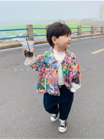 Chaqueta Casual para Niños con Estampado de Graffiti para Niñas y Niños Camiseta de Algodón Mezclado Ropa de Luz Abrigo Sudadera para Primavera/Verano Cierre de Botones - details 11