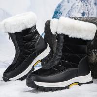 Botas de nieve para mujer, zapatos cálidos de invierno a la moda, botas martin cortas para exteriores - details 3