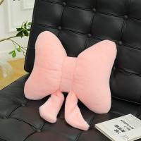 Creative Plush Bow Pillow Cute Solid Color Bow Throw Pillows Stuffed Waist Support Bowknot Waist Pillows for Car Interior - details 4