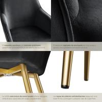 Sillas de Comedor Ergonómicas y Versátiles Juego de Sillas Tapizadas en Terciopelo - details 46