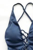 Traje de Baño de Una Pieza Ajustado Color Sólido Sexy sin Espalda Material de Nylon de Alta Elasticidad Estilo de Moda para Mujeres Primavera/Verano - details 9