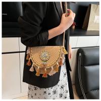 Bolsos Tejidos a Mano Nuevos Bolsos de Paja de Verano Estilo Étnico con Flecos - details 15