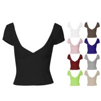 Ropa de verano ajustada Y2k Fairy Grunge 2000s para mujer, camisetas de manga corta con cuello en V, ropa de calle - details 1