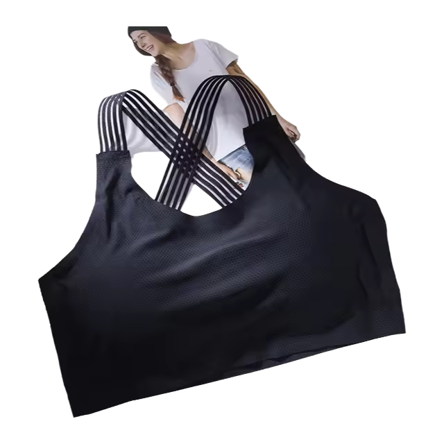 Chaleco deportivo para mujer Sujetador deportivo con tirantes cruzados en la espalda sexy - 1
