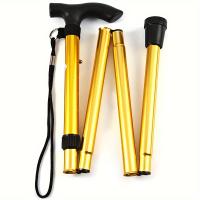 Bastón plegable ligero con punta de goma y altura ajustable, perfecto para senderismo, Trekking y viajes - details 2