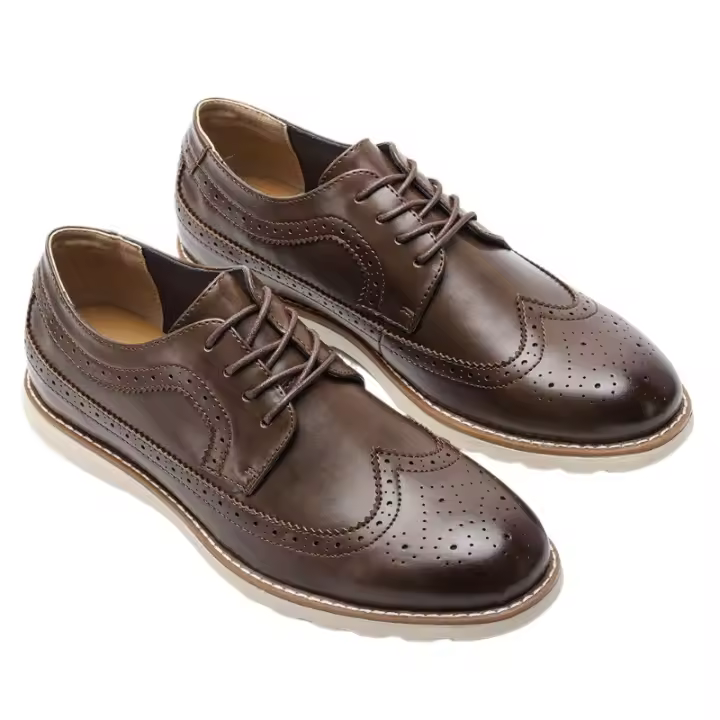 Zapatos casuales ultraligeros Brock para hombre, zapatillas de cuero cómodas de primavera y verano retro - 1