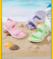 Sandalias planas para niños y niñas, zapatillas de suela suave para playa, zapatos informales de moda con Velcro para verano - details 2