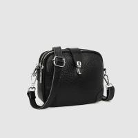 Elegante bandolera de piel para mujer - Bandolera multifuncional de color sólido con bandolera desmontable, cierre de cremallera, múltiples compartimentos para uso diario, bandolera multifuncional, bandolera con bandolera desmontable. - details 1