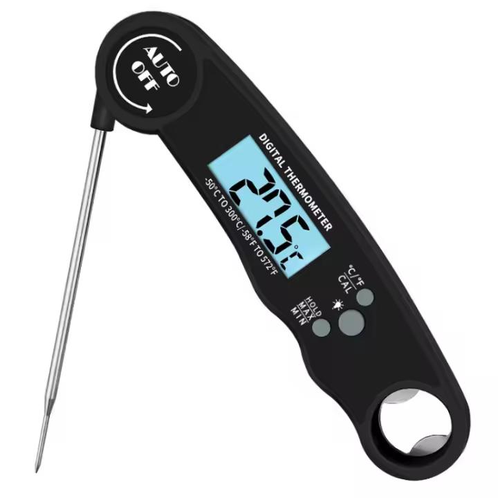 Termómetro plegable para alimentos, herramientas de medición de temperatura para cocina, sonda Digital, termómetro para barbacoa - 1